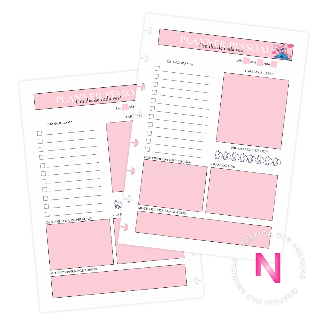 Ohana Stitch Planner - Refil Caderno de Disco